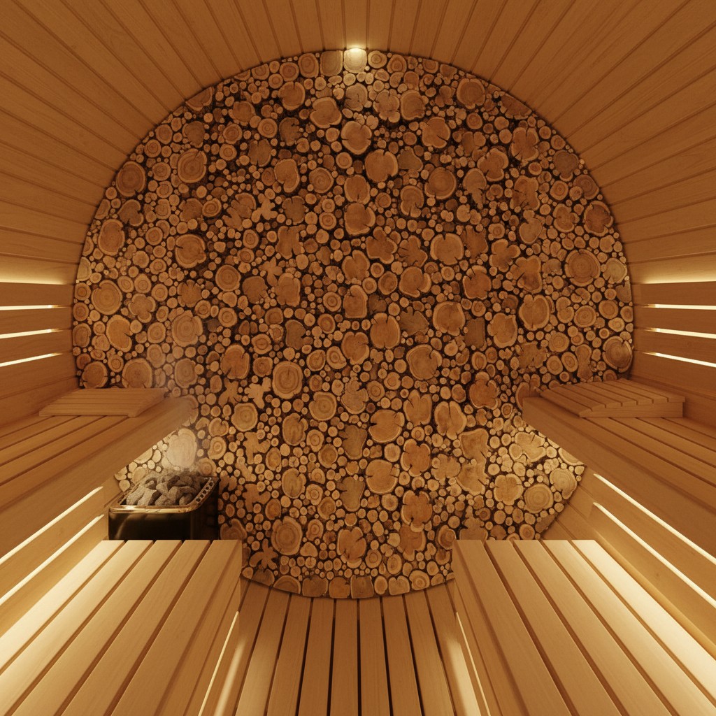 Custom juniper sauna interior Custom juniper interior in a premium sauna design